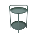 2 Tier Metal Folding Round Side Table